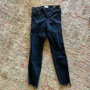 Black frame jeans. Size 28. Skinny jeans.